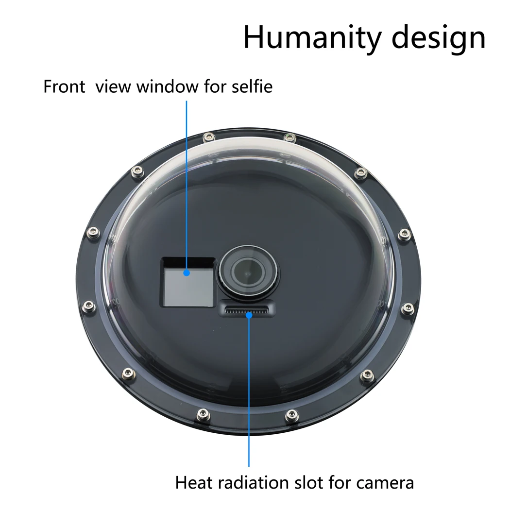 SOONSUN подводный водонепроницаемый купол порт Дайвинг Корпус чехол крышка объектива с поплавковой ручкой для DJI Osmo аксессуары для экшн-камеры