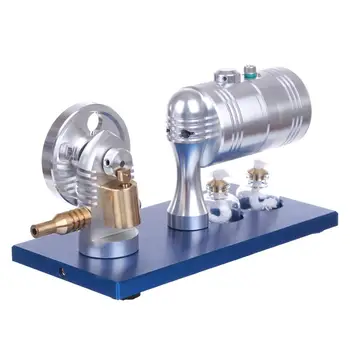 

Metal Bootable Steam Engine Model Retro Stirling Engine Model with Heating Boiler Alcohol Burner Early Education Toys For Kids