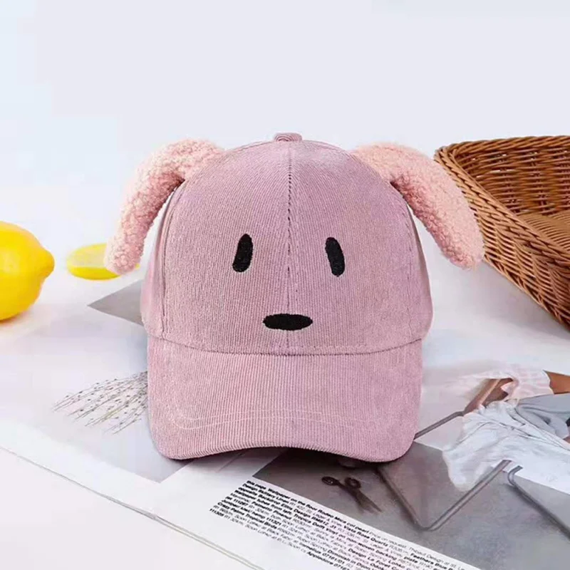 Зимние Повседневные модные детские шапки с вышитыми героями мультфильмов; Милые козырьки для малышей; Детские бейсболки