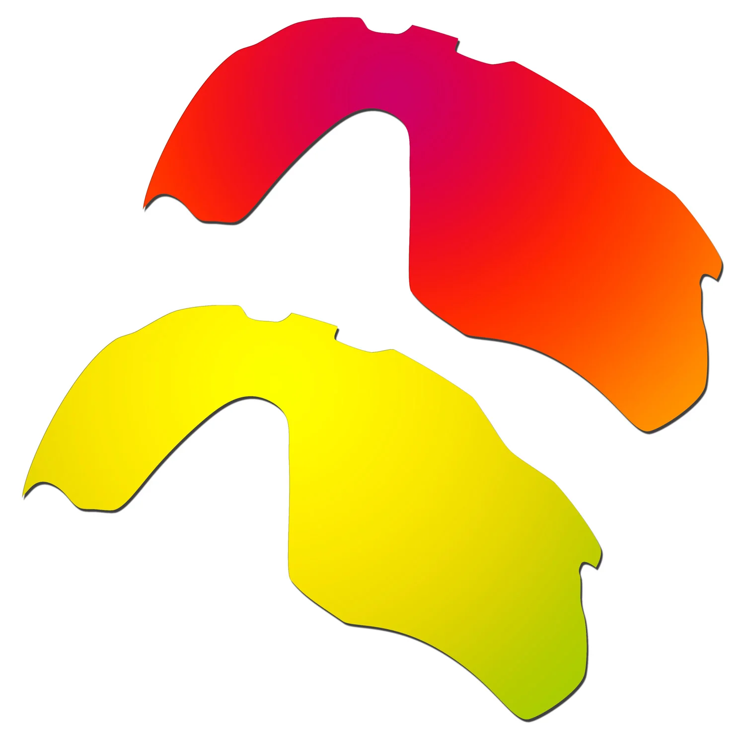 

HKUCO поляризованные Сменные линзы для радара темные солнцезащитные очки красный/золотой 2 пары