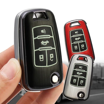 

Aluminum Alloy Car Key Case Keychain Remote Protect Cover For Chevrolet Cruze Traverse Spark Sonic Malibu Impala Equinox Camaro