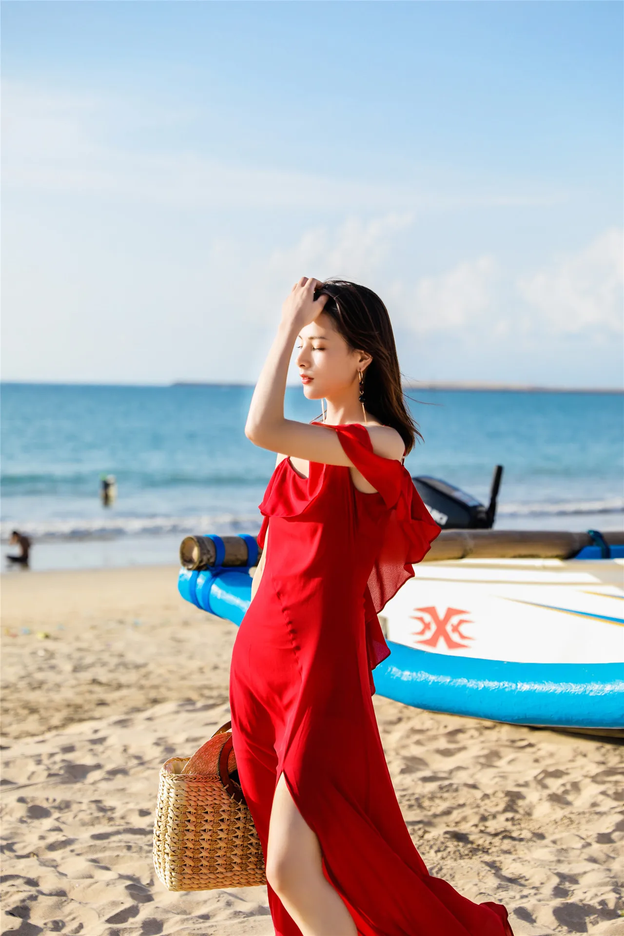 Hainan Санья, балет, пляжная юбка, женская, Таиланд, для морского отдыха, для похудения, платье, Xw222