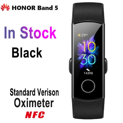 Huawei Honor Band 5, умный браслет, браслет, часы, Amoled, сенсорный экран, спортивный, для плавания, пульса, крови, кислорода, сна, трекер - Цвет: Band 5 NFC