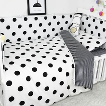 7 шт./компл. Набор для детской кроватки новорожденных кроватки бампер детская кроватка Beeding набор хлопок мягкие простыни наволочка детский полосатый узор постельные принадлежности