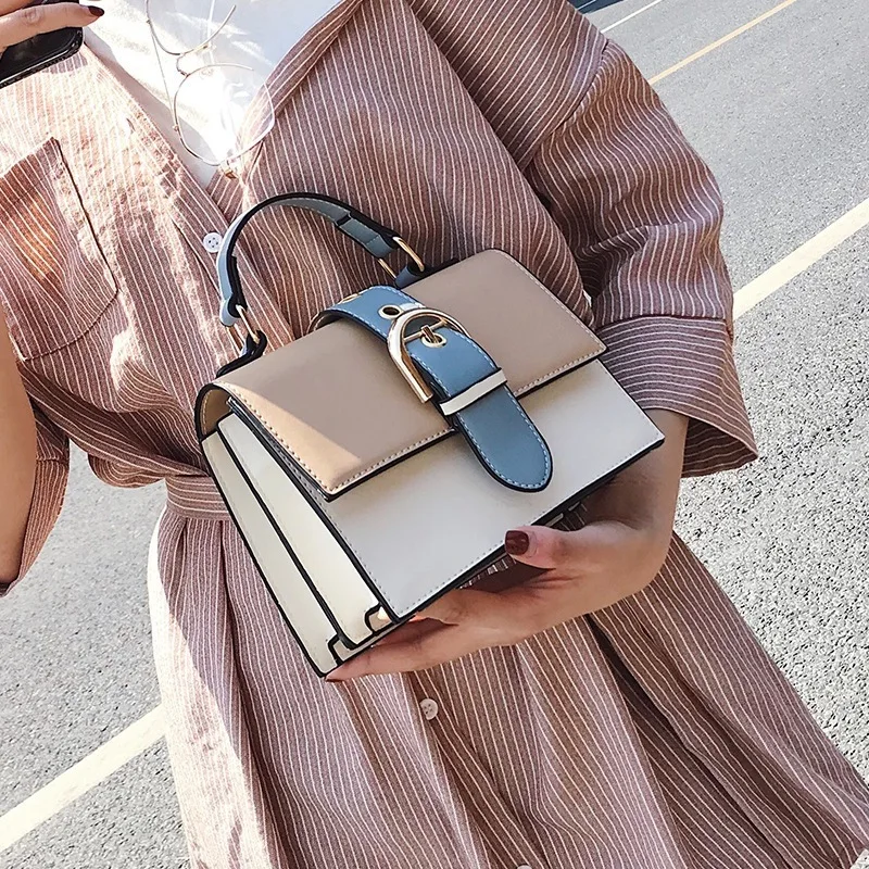 

YL Fashion Women's Designer Handbag New High Quality PU Leather Women Bag Contrast Lady Tote Shoulder Messenger Bags Crossbody