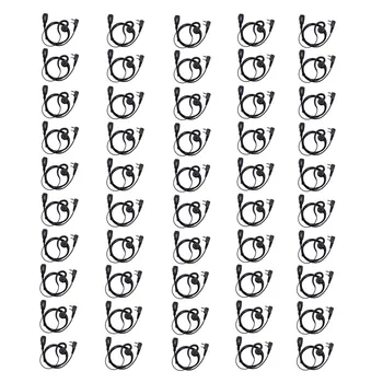 

50Pcs Surveillance Swivel Earpiece Headset PTT Mic for Kenwood Baofeng Walkie Talkie UV-5R UV-5RE PUXING TYT MD-380 Ham Radio