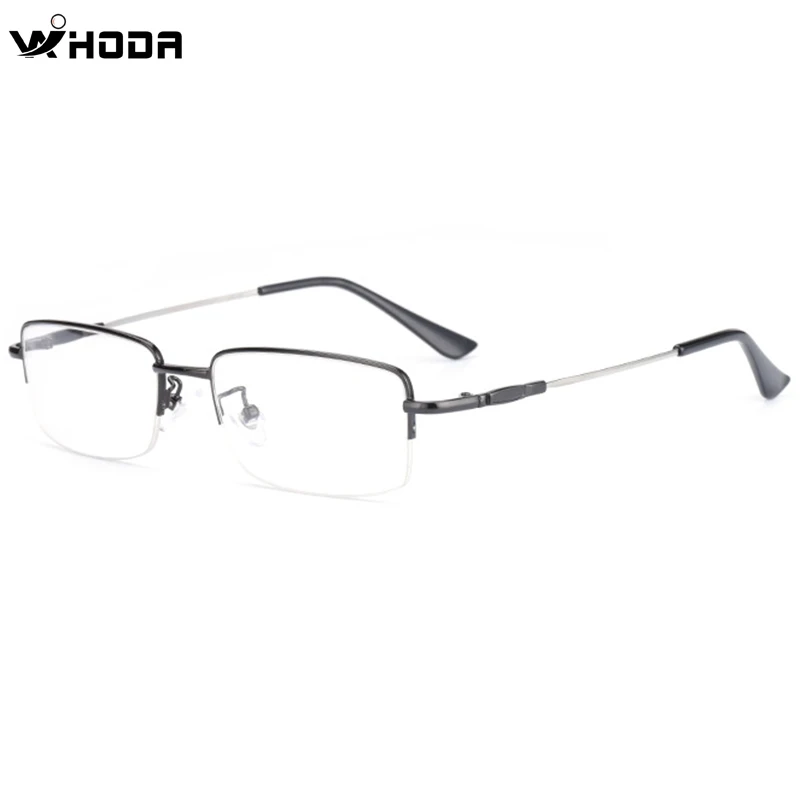 

Square Titanium Alloy Men's Semi frame Prescription Frames, Male Metal Myopia, Hyperopia, Presbyopia Optical Glasses Frame