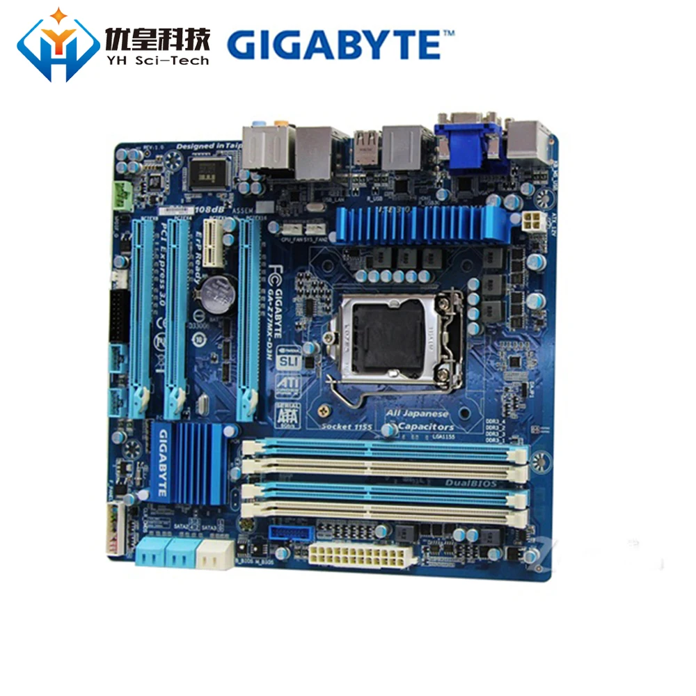 

Original Used Desktop Motherboard Gigabyte GA-Z77MX-D3H Z77 Socket LGA 1155 Core i7/i5/i3/Pentium/Celeron DDR3 32G Micro ATX