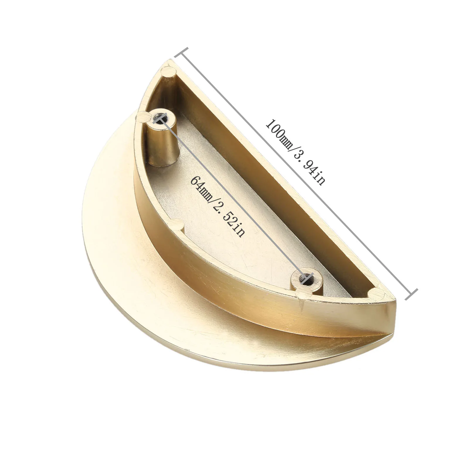 maçaneta de puxar semicircular de liga sólida escovada formato de semicírculo porta chinesa antiga de armário com parafusos