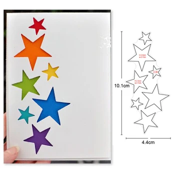 

Stars 101*44mm Metal Cutting Dies new die template for DIY Scrapbooking Album Decor Embossing Paper Card Crafts Die Cut