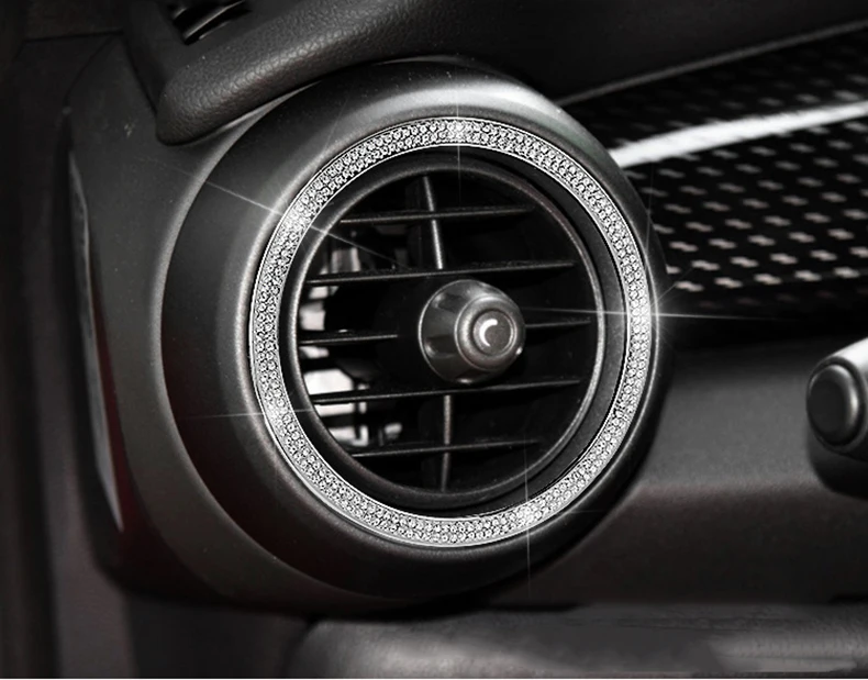 Аксессуары для стайлинга автомобилей для MINI cooper F55 F56 автомобильный передний кондиционер на выходе рамка кольцо алмазные наклейки для украшения интерьера