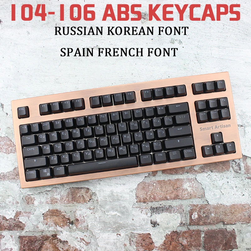 Механическая клавиатура ABS Keycaps русский корейский Испания французский символ