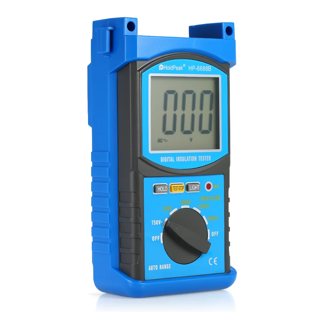 

Digital Insulation Resistance Tester HoldPeak Megger Megohmmeter Voltmeter Applied To Electrical Equipment Insulation Materials