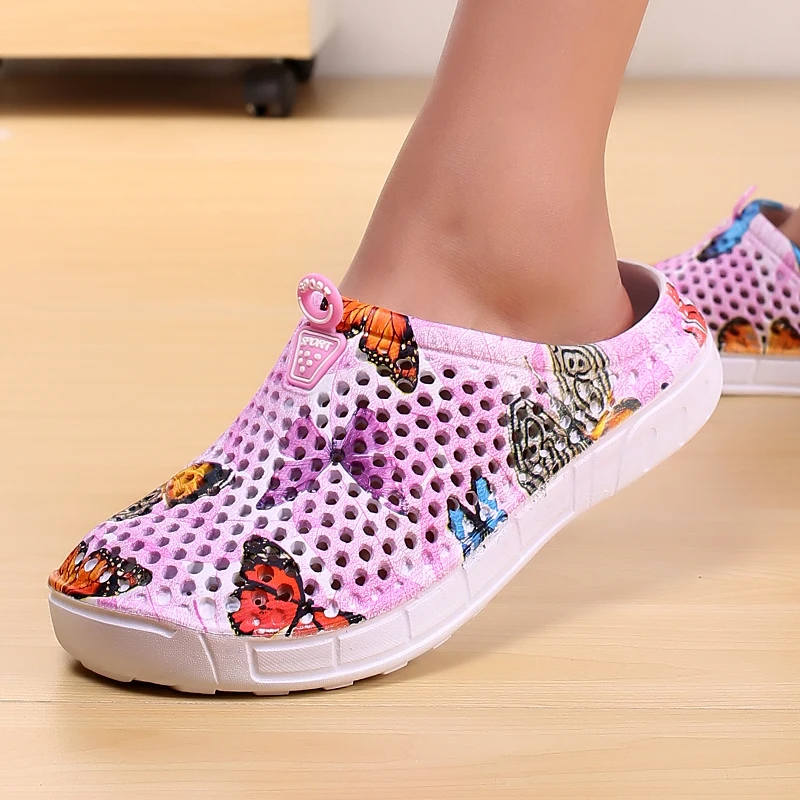 Womens Casual Clogs Breathable Beach Sandals Valentine Slippers Summer Slip on Women Flip flop Shoes Home Shoes for Woman