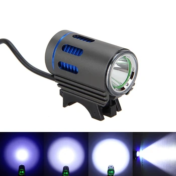 

Bicycle Light Xm-L2 Led 4 Modes Front Bike Head Light Battery Pack Charger Riding Cycing Bike Light Gift(Blue Single Lamp)