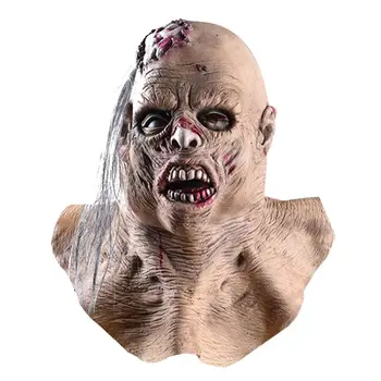 

Halloween Mask Horror Latex Mask Bald Bad Face Wig Party Tricky Hood Creepy Scary Halloween Cosplay Costume Mask