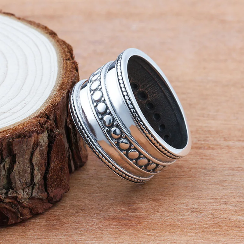 Классическое Винтажное кольцо с цветком и краями модное женское из нержавеющей