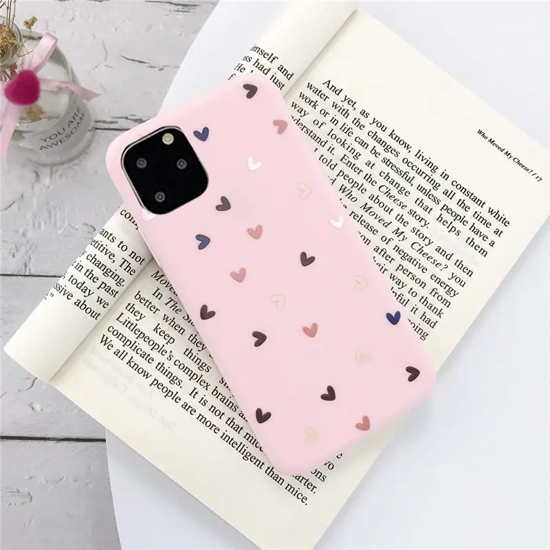6996P Lovebay Любовь Сердце Силиконовый чехол для телефона для iPhone 11 Pro 7 8 6 6s Plus X XR XS Max 5 5S SE карамельный цвет оболочка мягкая ТПУ задняя крышка - Цвет: 6996P