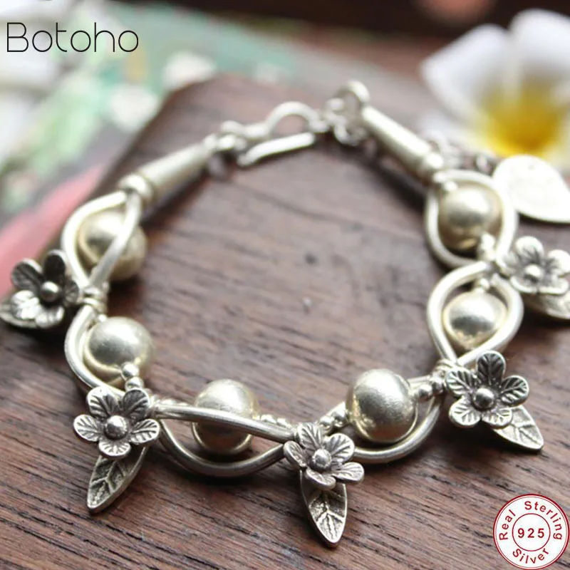 Мозаичный эксклюзивный дизайн S925 Серебряный браслет ручной шнурок для женщин мужчин характер подарок