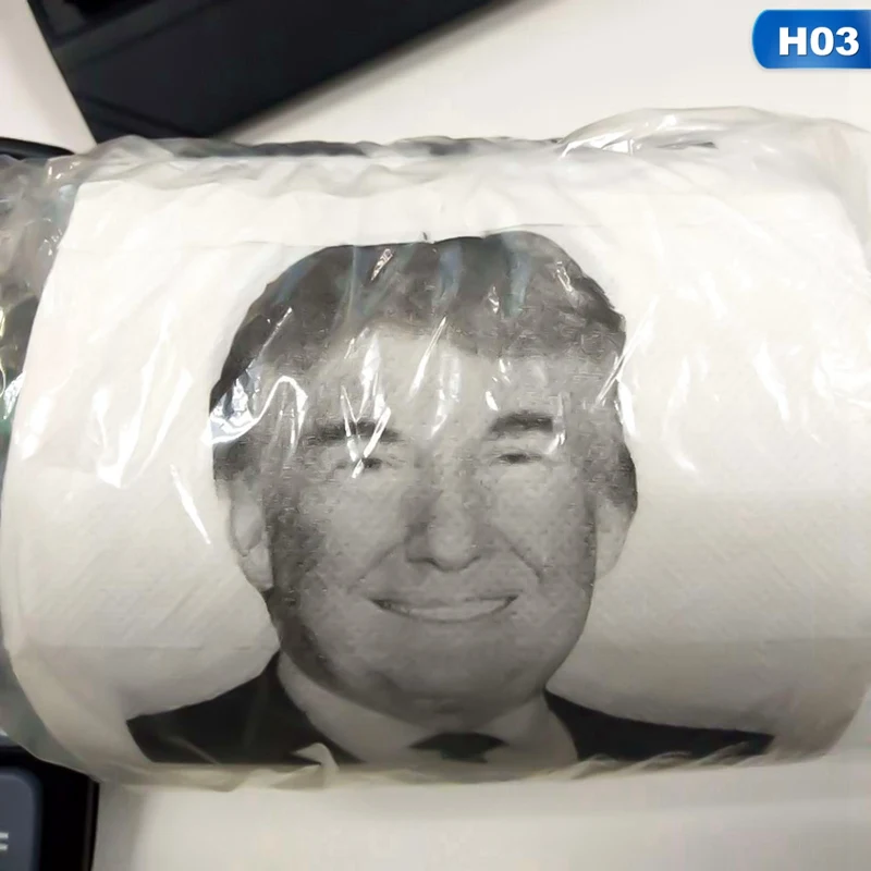 Бумажное полотенце Дональд Трамп Юмор рулон туалетной бумаги Новинка Забавный кляп подарок Свалка с Трампом - Цвет: 3