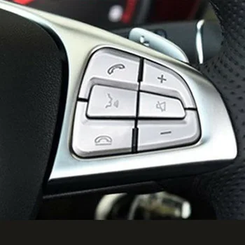 

Car Chrome Steering Wheel Button Cover Trim For Mercedes Benz C GLC C200 C300
