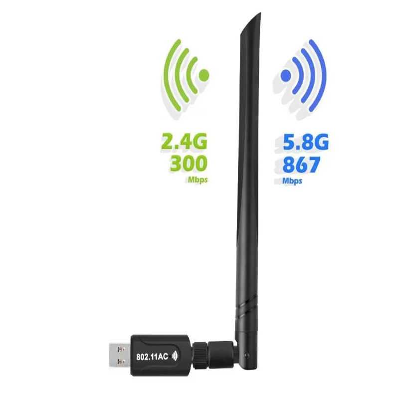 Wi-Fi адаптер AC650Mbps Беспроводной двухдиапазонный автоматическая установка USB 802.11ac