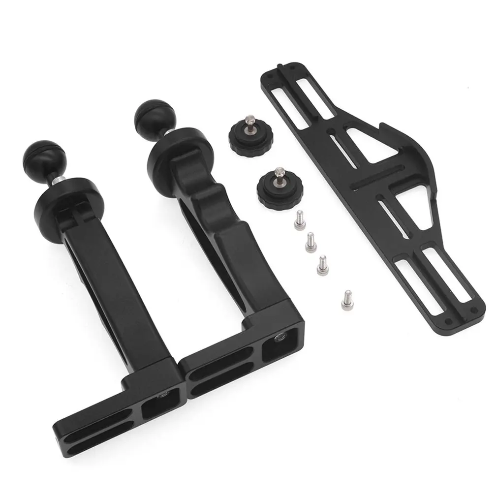 

Diving Camera Stabilizer Underwater Grip Handheld Holder Double-Arm Tray Support Stabilizer Holder Cage Selfie Mount For GoPro
