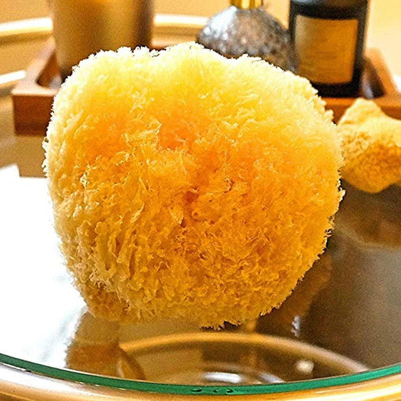 Natural Yellow Sea Grass Sponge. Perfect for Bath, Shower and Body Care. Softly Rough But Not Skin Irritating