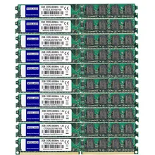 Memória de computador ddr2, 20gb (10 peças), 667/800mhz, 10pin, 240 v dimm para intel e amd, garantia de memória