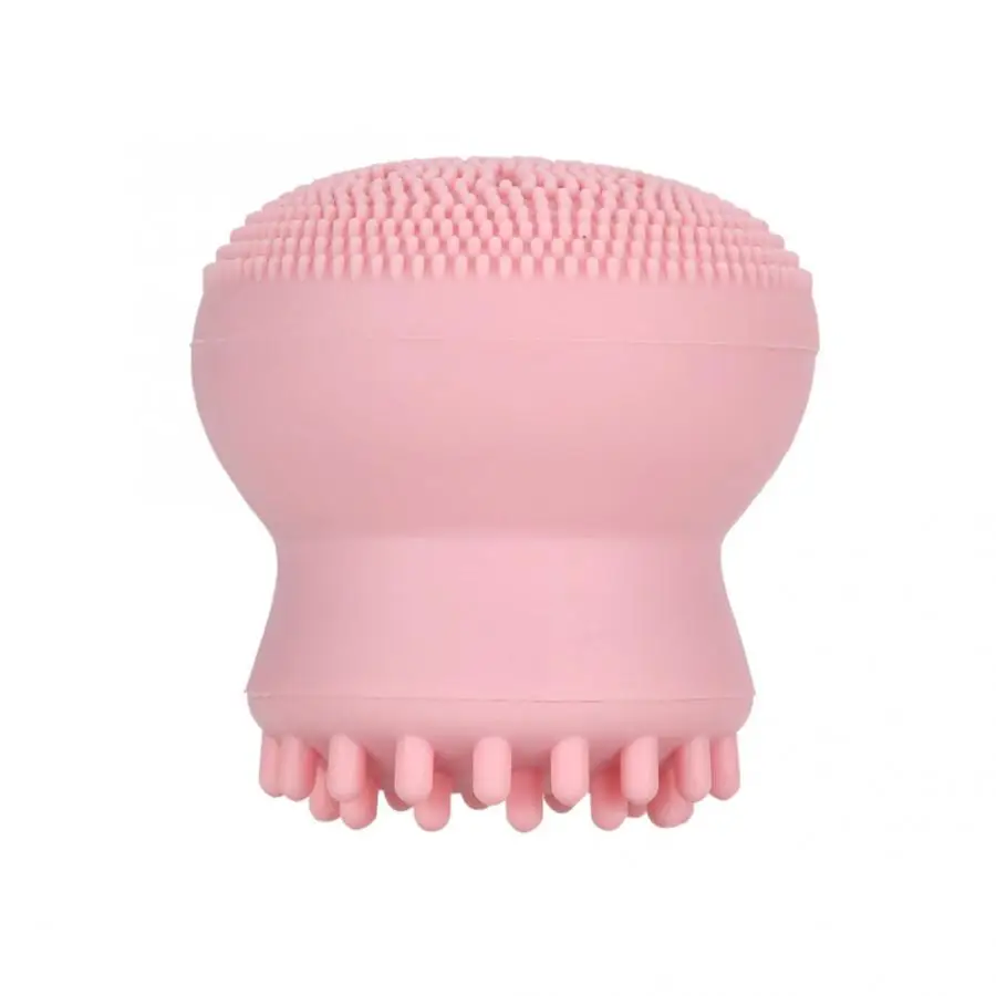 Pink Микрофибра Осьминог в форме силиконовые кисточка для чистки пор кисти для макияжа удаления грязи Очищение лица массажные кисти для макияжа - Цвет: Pink