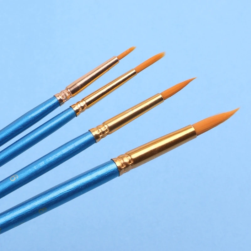 10Pcs Watercolor Paiting Brush Pen Nylon Hair Drawing Artist Paint Point Tip Set