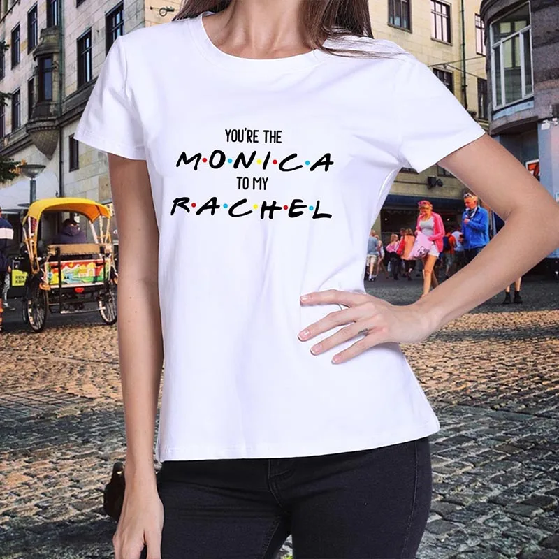 Футболка с готическим рисунком Friends Tee Harajuku женская футболка с буквенным принтом с коротким рукавом и круглым вырезом Женские топы