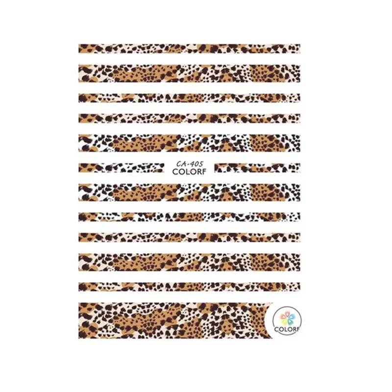 Leopard Nails Sticker Wild Animal Cheetah Print Nail Art 3D Decal