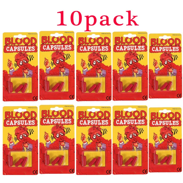 10 pack Хэллоуин Макияж Поддельные крови лицо краска для тела ран шрамы Косплей вечерние принадлежности 5 упаковка x 3 шт - Цвет: 10 pack