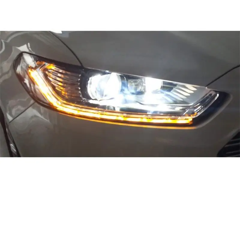 MODEL P Поворотник Automovil наружный светодиодный ходовой Стайлинг Assessoires Cob фары автомобиля фары в сборе 13 14 15 16 для Ford Mondeo - Цвет: MODEL P