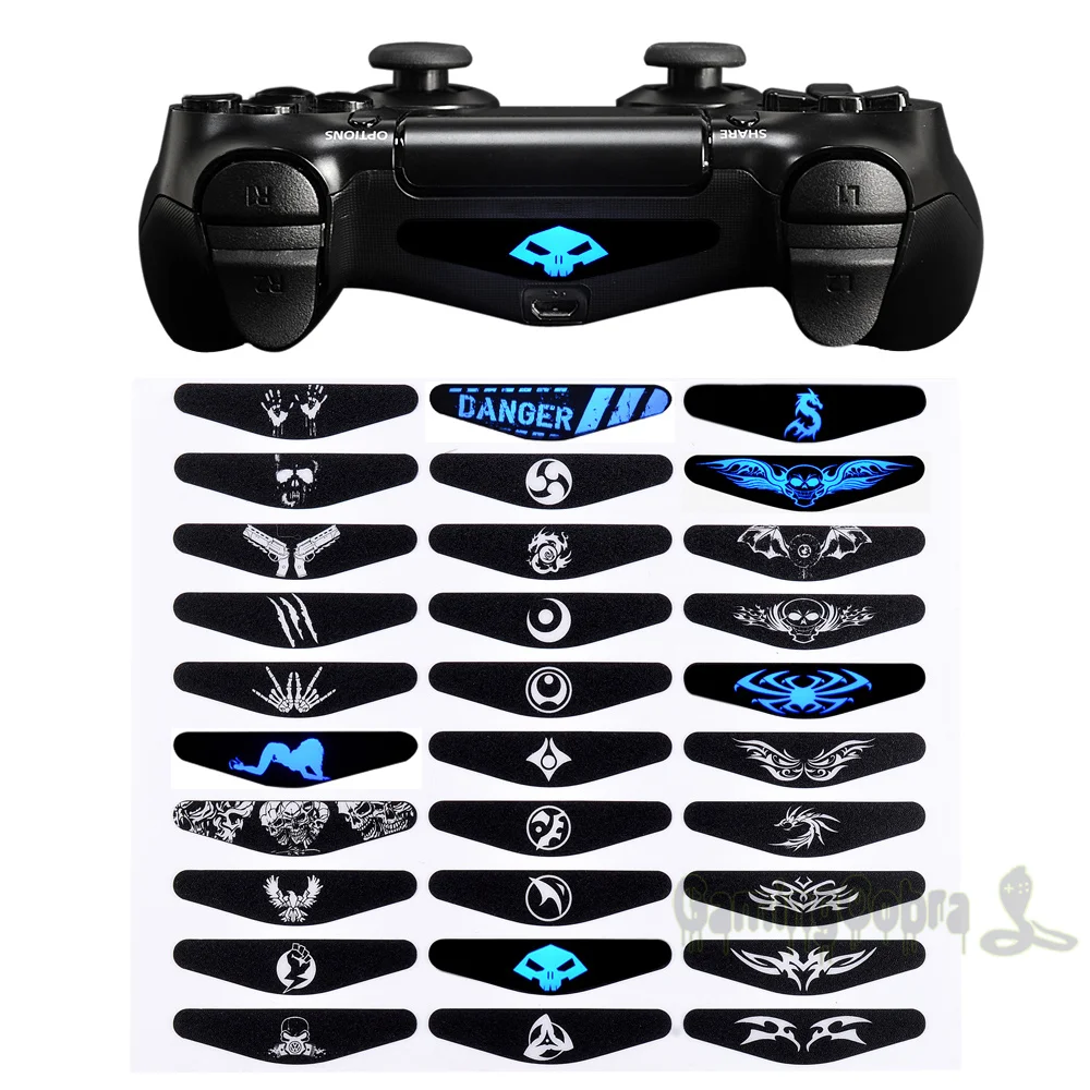 

eXtremeRate 15 Pairs Custom Light Bar Vinyl Wrap Stickers Decal for PS4 Slim Pro Controller