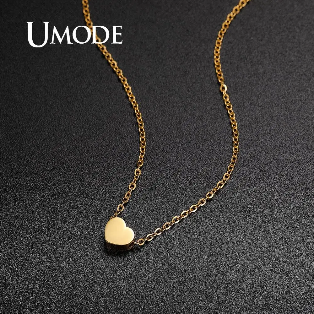 Модное ожерелье UMODE из нержавеющей стали женская изящная подвеска золотые