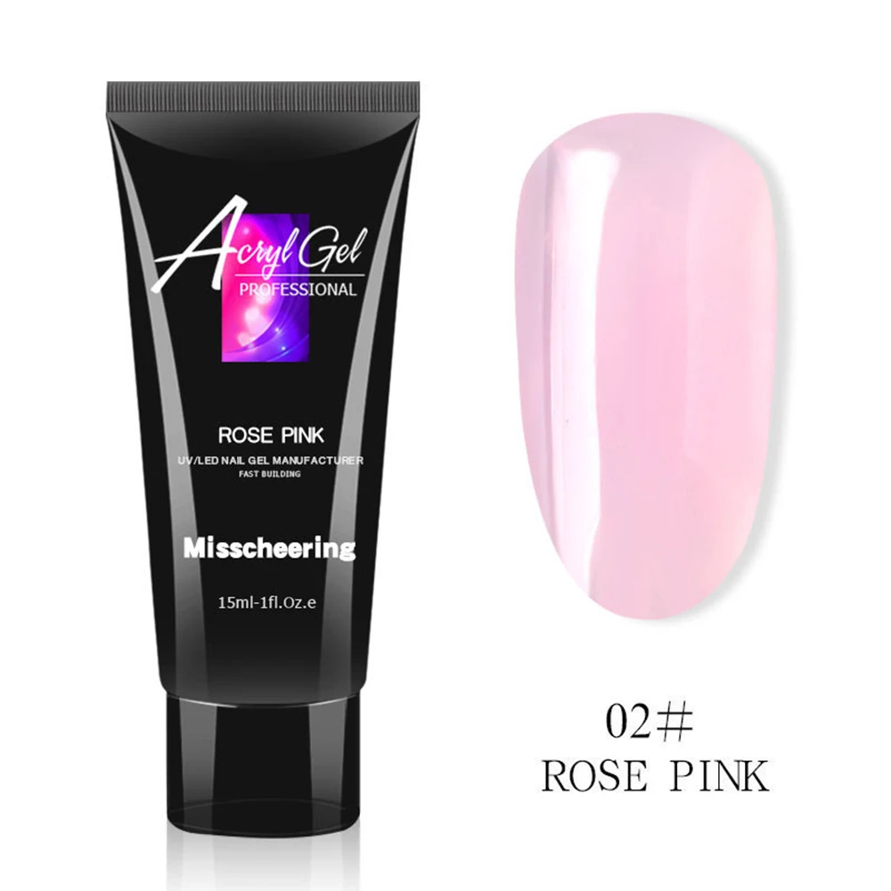 15ml Nail Builder 10 Color Poly Nail Gel Nail Acrylic Gel Crystal UV LED Builder Tips Enhancement Slip Solution Quick Extension