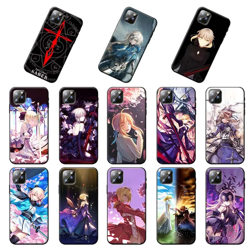 Fate Anime for iPhone 7 11 pro max XR X 6S 8 XS MAX 6 plus SE 5S Soft Silicone Phone Case |