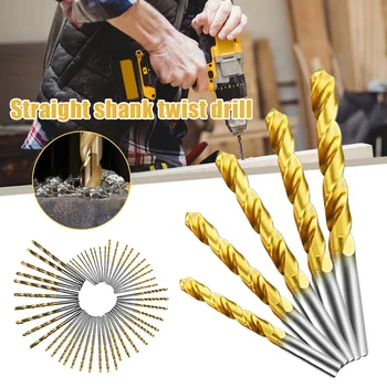 

HSS Drilling Hole Thread Drill Bit Set Drilling Wood Plate Beads Ball Tool Woodworking High Speed Steel Drill Bit Kit