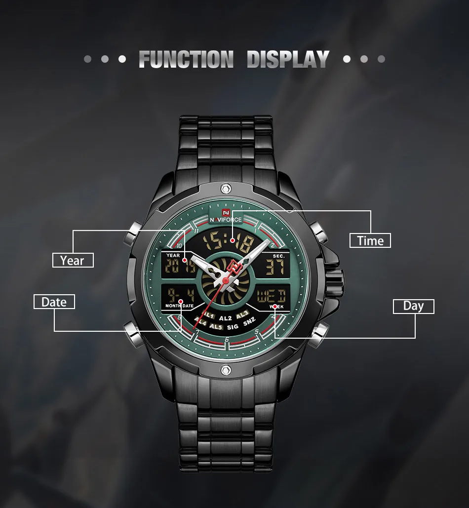 NAVIFORCE мужские часы Топ люксовый бренд водонепроницаемые Бизнес Кварцевые часы мужские военные спортивные мужские часы Дата Relogio Masculino