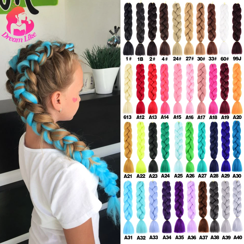 Dream Like Jumbo Braid Hair 24inch Pure/ombre Color Synthetic Braiding Hair  Kanekalone Extensions Heat Resistant Fiber Wholesale - Synthetic Braiding  Hair(for Black) - AliExpress
