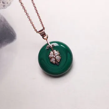 

Natural Malachite Pendant Necklace