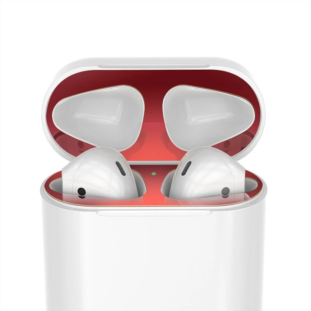 Металлическая Пылезащитная наклейка Meeker для Apple Airpods 1 аксессуары зарядки