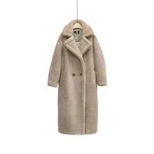 Женские зимние пальто и куртки из искусственного меха, однотонные плюшевые пальто из меха ягненка, женские меховые куртки cwf0004-5