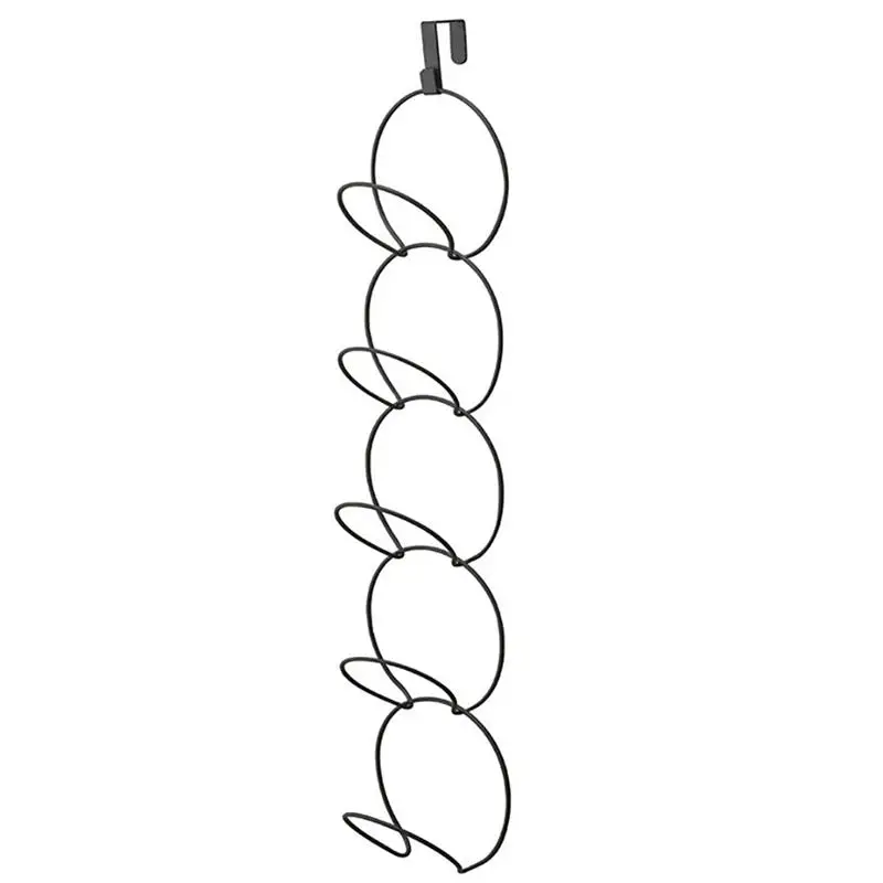 Iron Wire Hook For Placing A Hat, Stackable Chain Hat Display Stand, Clothes Bag, Tie, Neck Scarf, Iron Ring Placement Rack - Цвет: Черный