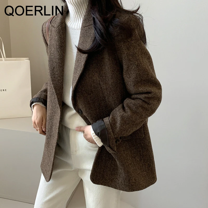 Рисунок 2 - QOERLIN 10% шерстяной Блейзер Пальто