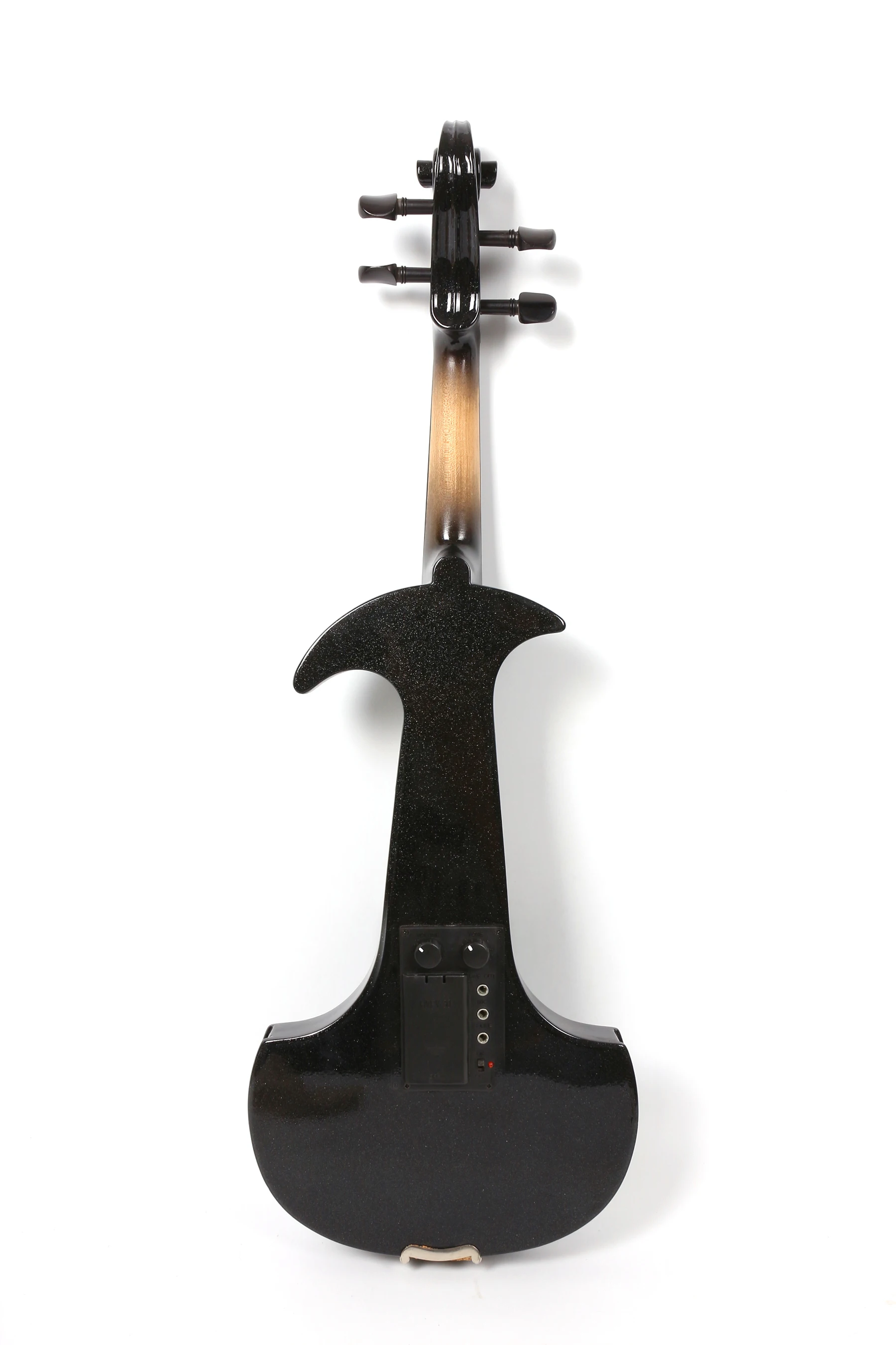 Yinfente Black Electric Silent Violin 4/4 Hand-made Wooden Body Sweet Tone Free Case Bow #EV18