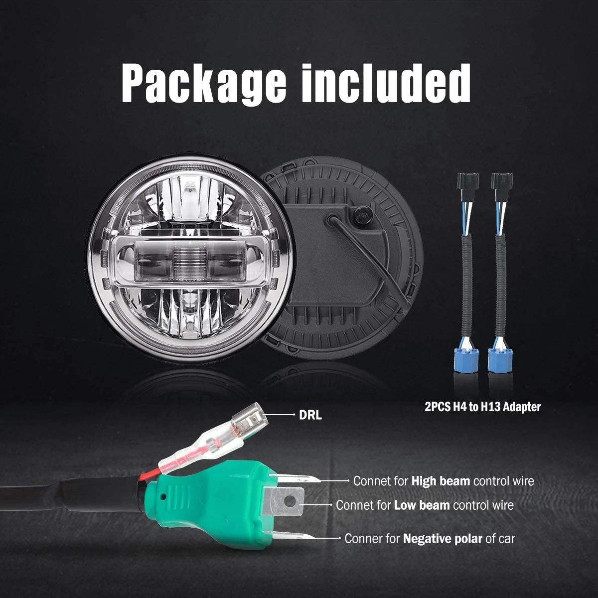 7inch Led Headlight For Jeep Wrangler JK Off Road Assembly Lada Niva 4x4 Headlig