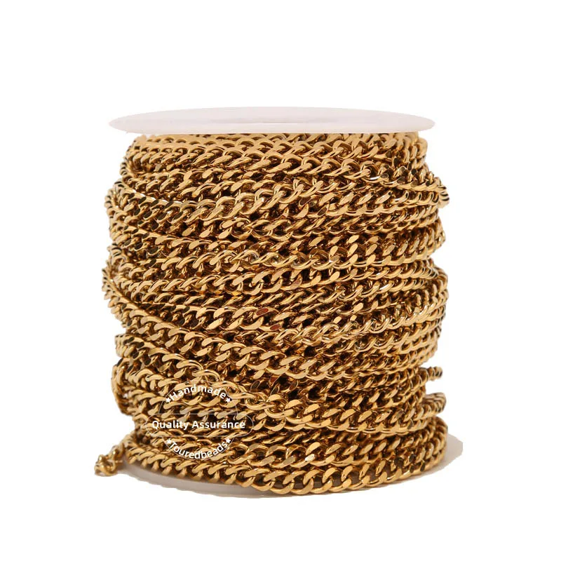 2M Gold Plated 3.5M 5Mm 7Mm ไมอามี่ Cuban Figaro Chain สำหรับ DIY Handmade สร้อยคอสร้อยข้อมือขายส่ง 1